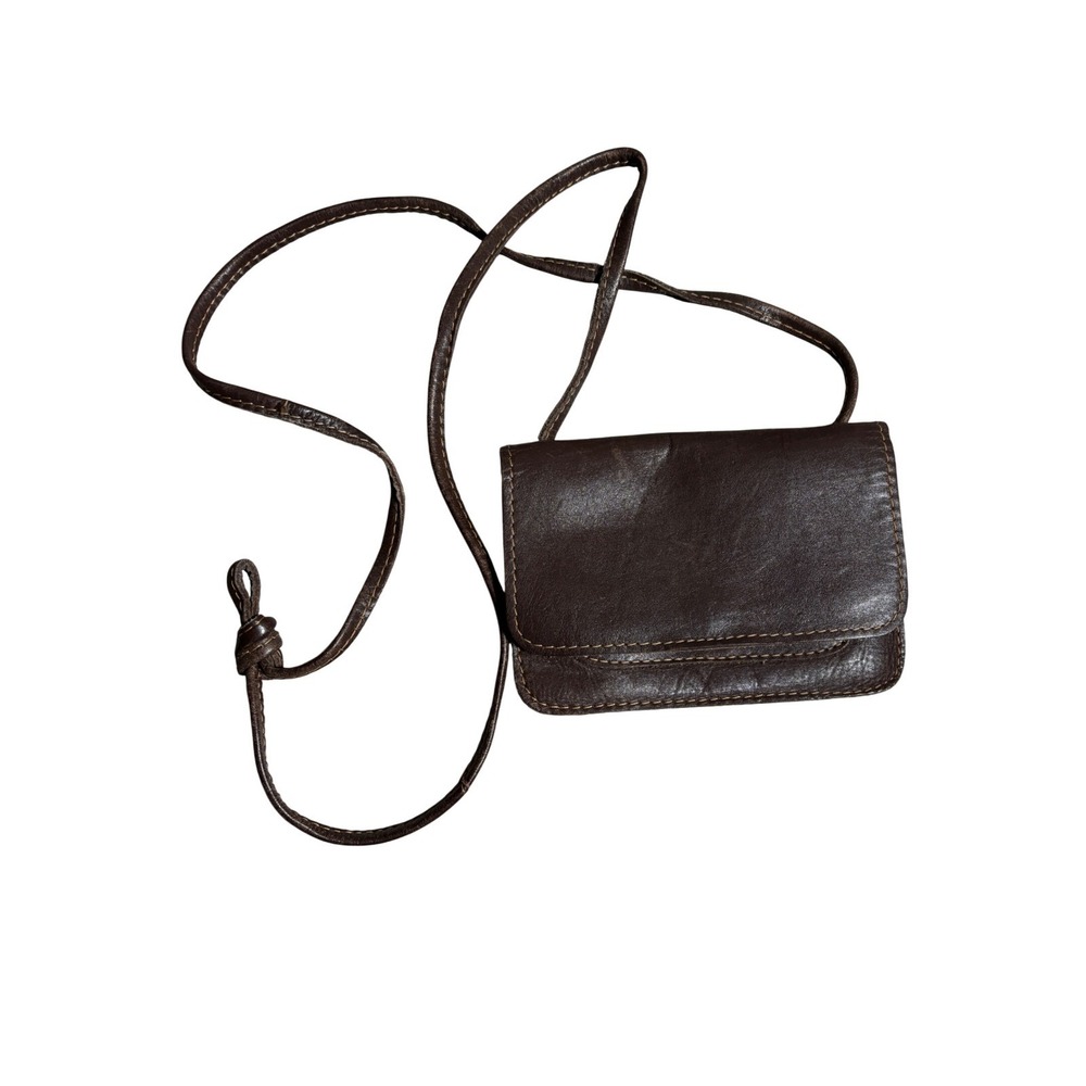 Barganza Brown Genuine Leather Crossbody Wallet Mini Bag Made in India